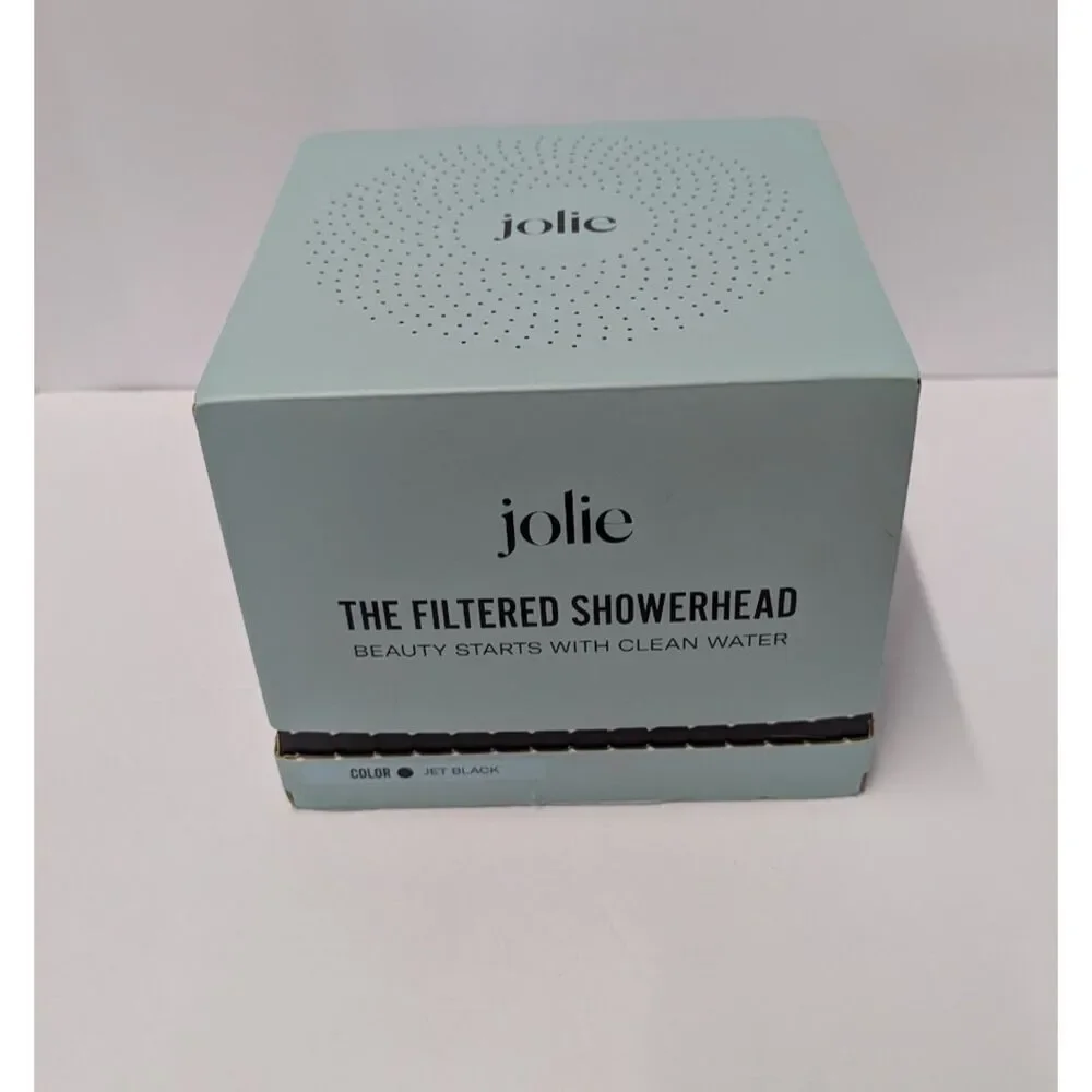 Jolie Filtered Showerhead Jet Black NEW Open Box + 1-Year Filter Bundle 4 Total